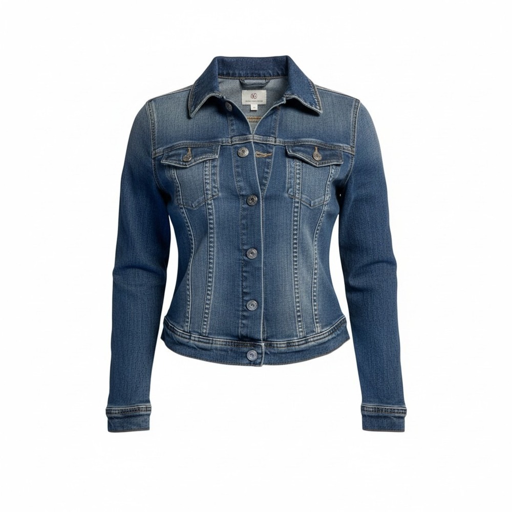 AG Adriano Goldschmied Womens Denim Jacket Small Streamside SRM Stretch Trucker